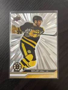 2023-24 Upper Deck Series 1 Taylor Hall #16 Outburst Silver Parallel