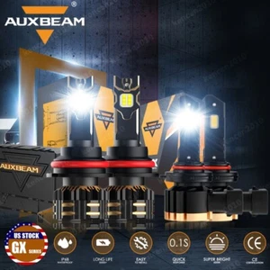 For Dodge Caravan 2001-2007 AUXBEAM Canbus LED Headlight Hi-Low+Fog Light White - Picture 1 of 12