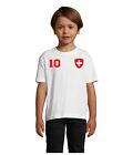 Fuball Handball EM WM Kinder Shirt Trikot Schweiz Switzerland Wunschname Nummer