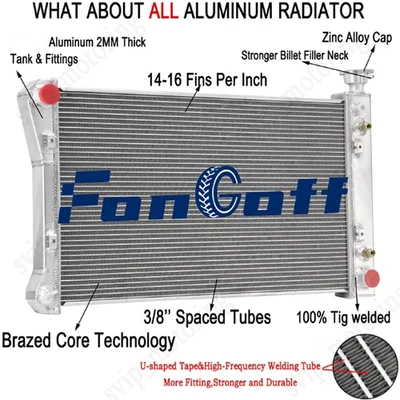 4 Row Radiator fits 1988-1997 Chevy GMC C/K 1500 2500 3500 5.0L 5.7L DPI618 1989 — 第 1/4 张图片