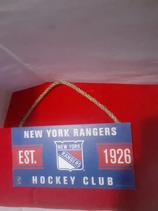 Letrero colgante vintage del New York Rangers Hockey Club Est 1926 logotipo antiguo Wincraft - Imagen 1 de 9