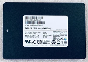 100% Health Samsung 7.68TB SSD Hard Drive 2.5" Sata 8TB Samsung PM883 MZ-7LH7T60 - Picture 1 of 2