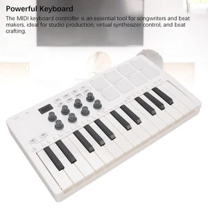 Tastiera MIDI 25 Tasti Portatile Bluetooth MIDI Controller Tastiera con 8 Retroilluminati  - Foto 1 di 12