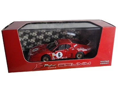 Brumm 1/43 Ferrari 512 BB LM Budweiser Daytona 1980 #6 Made in Italy R213B - Image 1 of 4