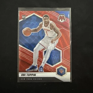 2020-21 Panini Mosaic Ruby Red Wave Obi Toppin Rookie RC #220 Knicks Pacers - Picture 1 of 2