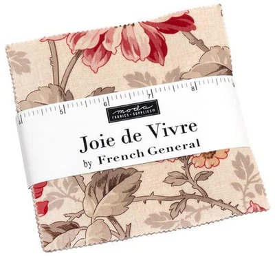 Joie de Vivre Moda Charm Pack, 42 100% Cotton 5-inch Precut Fabric Squares - Image 1 of 4