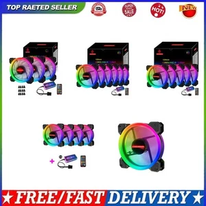 COOLMOON 12cm RGB kleiner 6 Pin leiser PC Gehäuselüfter mit Controller Kit - Bild 1 von 14