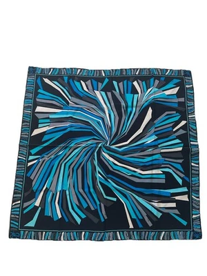 "BUFANDA CUADRADA DE SEDA ENROLLADA A MANO ICÓNICA DE COLECCIÓN EMILIO PUCCI psicodélica 34"" rara" Foto 1 de 4