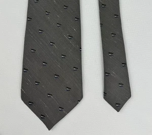 Wembley Wemsilk Grey Blue Geometric Pattern Tie 3.5 in Professional Necktie VTG - Picture 1 of 6