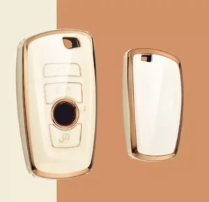 Funda de llave adecuada para BMW Serie 1 Serie 2 Serie 3 Serie 4 Serie 5 Serie 6 Serie 7 X3 X4 Blanco - Imagen 1 de 1