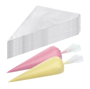 20 x Disposable Icing Bags Clear Savoy Piping Cake Pastry Decorating Bag 18" - Picture 1 of 5