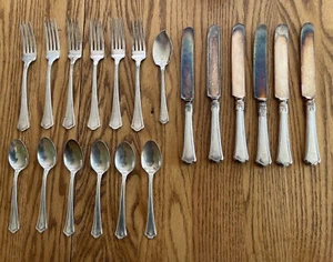 Set of 13 Sterling Silver Spoons & Forks - 386 Grams + Sterling Handled Knives - Picture 1 of 4