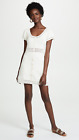 Nwt She Made Me Sita Crochet Button Mini Dress, White, Size Medium