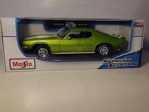 Maisto Special Edition 1971 Chevrolet Camaro Green 1:18 Diecast Car New - Picture 1 of 8