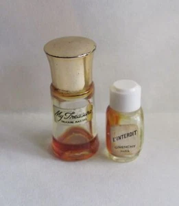 Vtg Givenchy L'Interdit Bottle My Treasure Masters Perfume Mini Paris Miniature - Picture 1 of 5