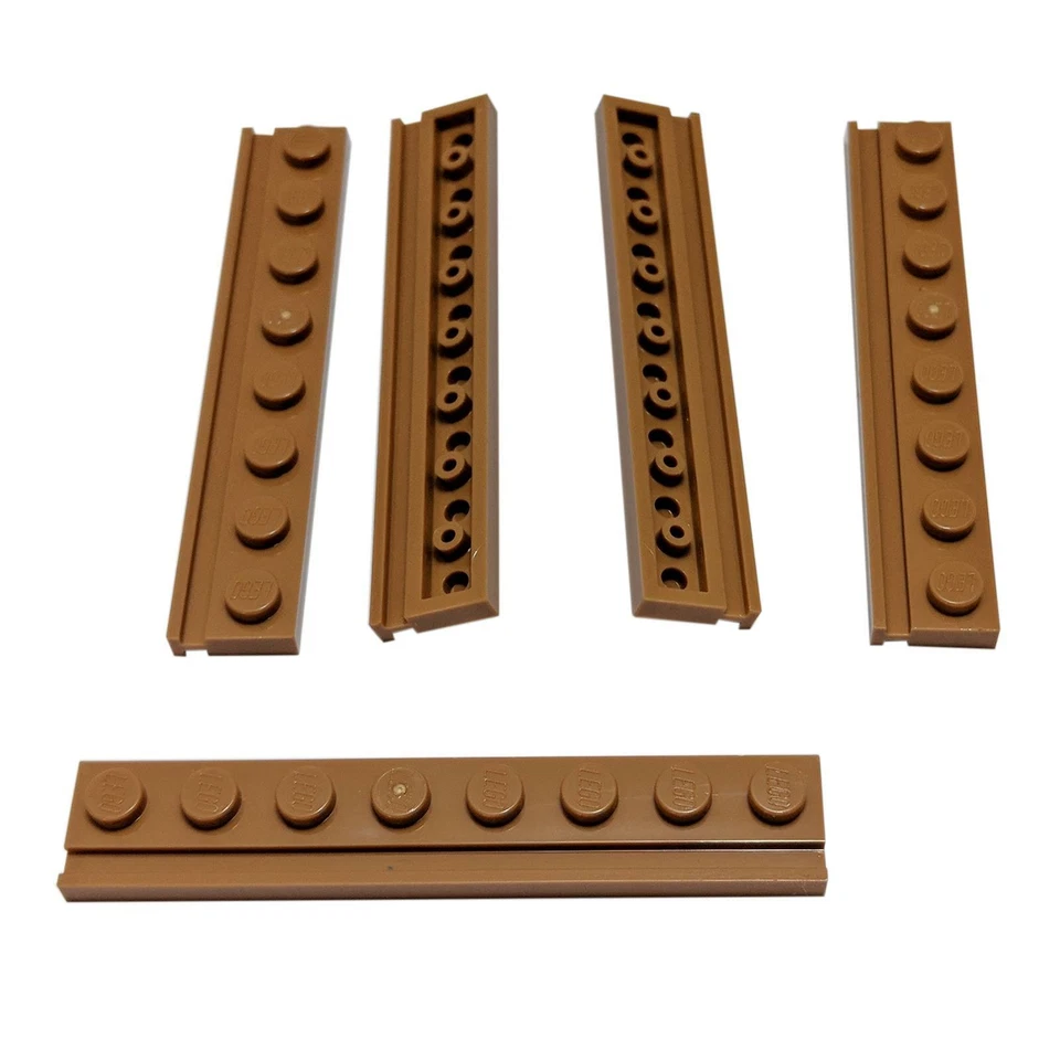 20x LEGO 4510 Plate with Door Rail 1x8 White | 4501853