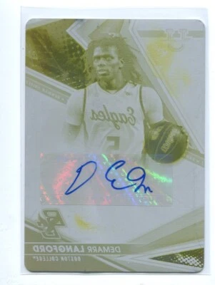 2022-23 Bowman's Best Plate Yellow Autograph Demarr Langford 1/1 Boston College - Image 1 of 2