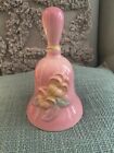 Vintage MCM Hull Pottery Sunglow Sun Glow Bell Pink Solid Handle c. 1950s Pansy
