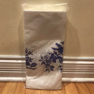 New Vintage Hallmark Floral Bluebirds Birds Table Cover Paper Party Picnic - Picture 1 of 3