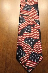 Brandneu American Flags All Over eine brandneue marineblaue Krawatte 1217 - Bild 1 von 3