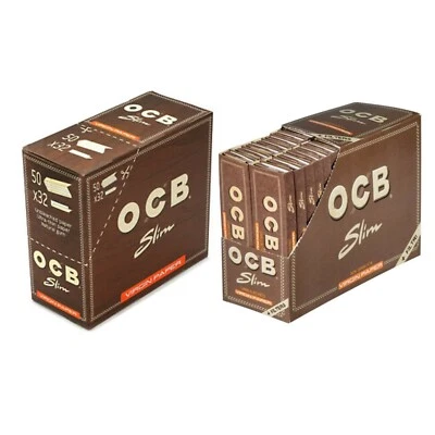 2 Boxes OCB Virgin King Size Slim Papers + Perforated Roach Filter Tips Seal Box - Image 1 of 4