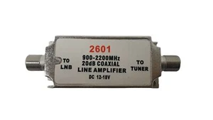 Inline Satellite Amplifier Coaxial Line Signal Booster LNB 20dB 900-2200MHz - Picture 1 of 3