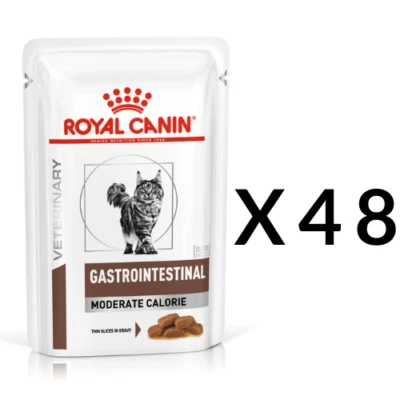48 x 85 g ROYAL CANIN Gastrointestinal Moderate Calorie in Soße adulte Katzen - Bild 1 von 3