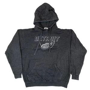 NHL Detroit Red Wings Grey Pullover Hoodie Men's Size Approx Large - Picture 1 of 14