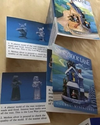 STORYBOOK LANE Olszewski Goebel Miniatures Folding Story Booklet 1989, New, MINT - Image 1 of 4
