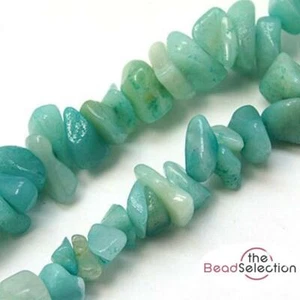 PREMIUM QUALITY AMAZONITE GEMSTONE CHIP BEADS 10mm-5mm 240+ Beads 1 STRAND GC20 - Picture 1 of 2