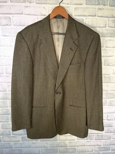 Givenchy Monsieur WOOL One-Button Houndstooth Sport Coat Jacket Blazer Mens 42R - Picture 1 of 8