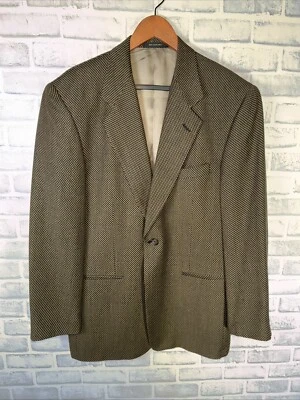 Givenchy Monsieur WOOL One-Button Houndstooth Sport Coat Jacket Blazer Mens 42R - Image 1 of 4