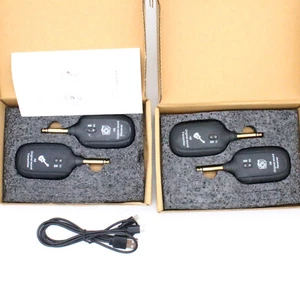 2x Trasmettitore Basso Chitarra Wireless Suono Originale A8 TX Ricevitore RX Range 50M - Foto 1 di 9