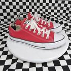Converse All Star Shoes Women Sz 9  Red Low Top Sneakers M9696 Mens 7   