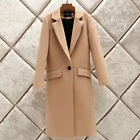 Highend Woolen Coat Midlength Loose Windbreaker Coat Solid Color Simple Woolen C