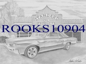 1967 Pontiac Lemans MUSCLE CAR ART PRINT - Picture 1 of 1