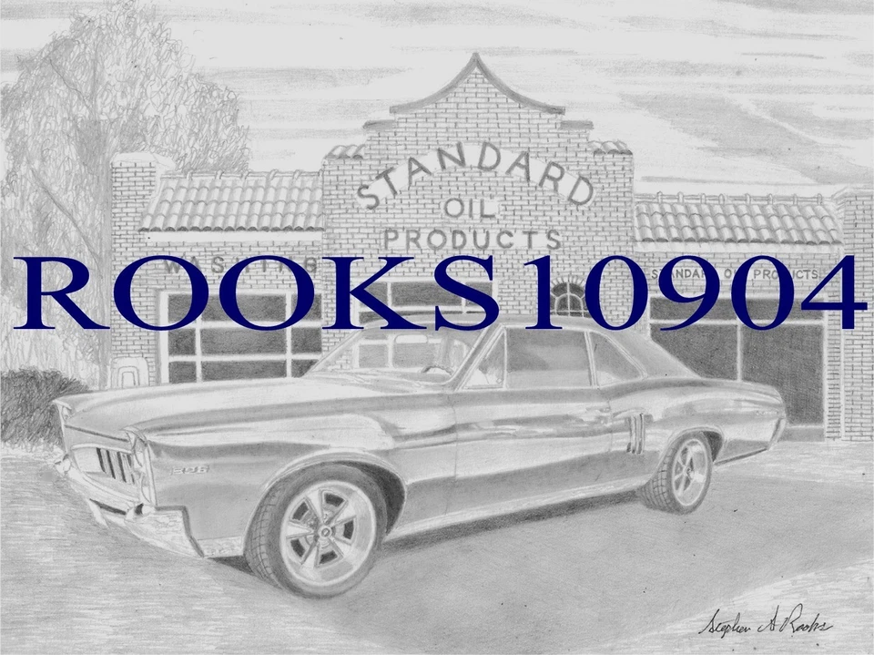 1967 Pontiac Lemans MUSCLE CAR ART PRINT - Image 1 of 1