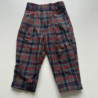 Pantalón Pantalón a Cuadros Vintage Años 80 Bebé 2T Rojo Azul Verde Niños Express Foto 1 de 4