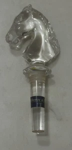 Vintage Villeroy And Boch Clear Crystal Horse Head Bottle Stopper - Picture 1 of 13