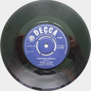 Roger Lavern Christmas Stocking 7" Decca F11791 VG 1963 Christmas Stocking/Reind - Foto 1 di 7
