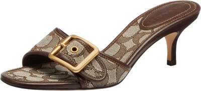 Coach womens Margot Sandal in Signature Jacquard - Image 1 of 4
