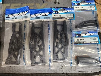 XRAY XT8 L&R Front Upper Arms 352138 352148 & Rear Lower Arms 353118 352128 - Image 1 of 4