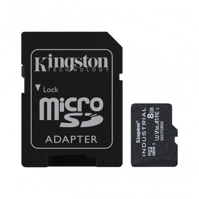 Kingston Technology Industrial 8 GB MicroSDHC UHS-I Classe 10 - Immagine 1 di 3