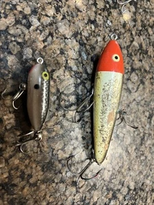 Vintage Heddon Zara Spook / Tiny Topedo Fishing Lures - Picture 1 of 6