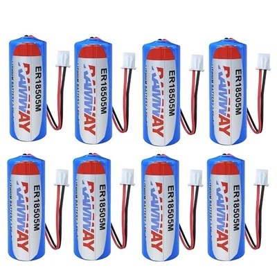 8PCS for Fanso ER18505M 3.6V A 3500mAh Non-rechargeable Battery with White Plug - Image 1 of 4
