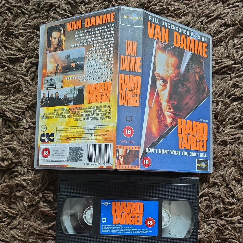 Hard Target - Full Uncensored Version (VHS Video Tape) -Freepostage - Image 1 of 1