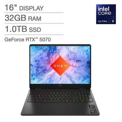 HP OMEN 16" FHD+ Gaming Laptop RTX 5070 Intel Core Ultra 9 285H 32GB RAM 1TB SSD