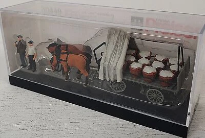 PREISER #30449 NEW HO 1/87 Horse Drawn Wagon with Vegetable Load & Figures - Image 1 of 3