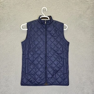 Peter Millar Crown Essex Quilted Vest Sleeveless Jacket Blue Boys Large 11 12 Yo - Picture 1 of 18