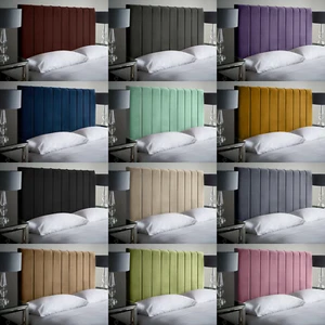 9VP Headboard for Divan Bed Plush Fabric 24" Height All Sizes Bedroom Furniture - Picture 1 of 168